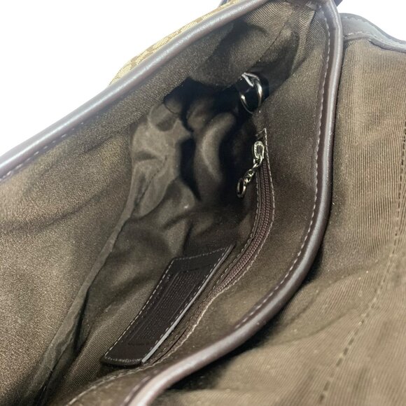 Y2K COACH F10925 Soho Brown Signature Canvas Suede Leather Shoulder Bag +Tag EUC - Picture 12 of 16
